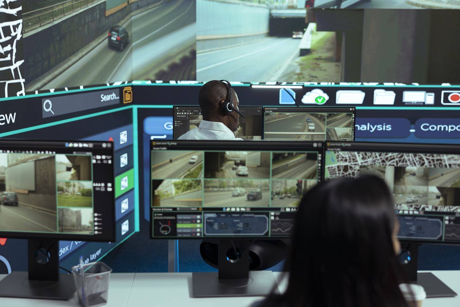 Video surveillance and continuous monitoring room — Integrated Safety & Critical Infrastructure Security